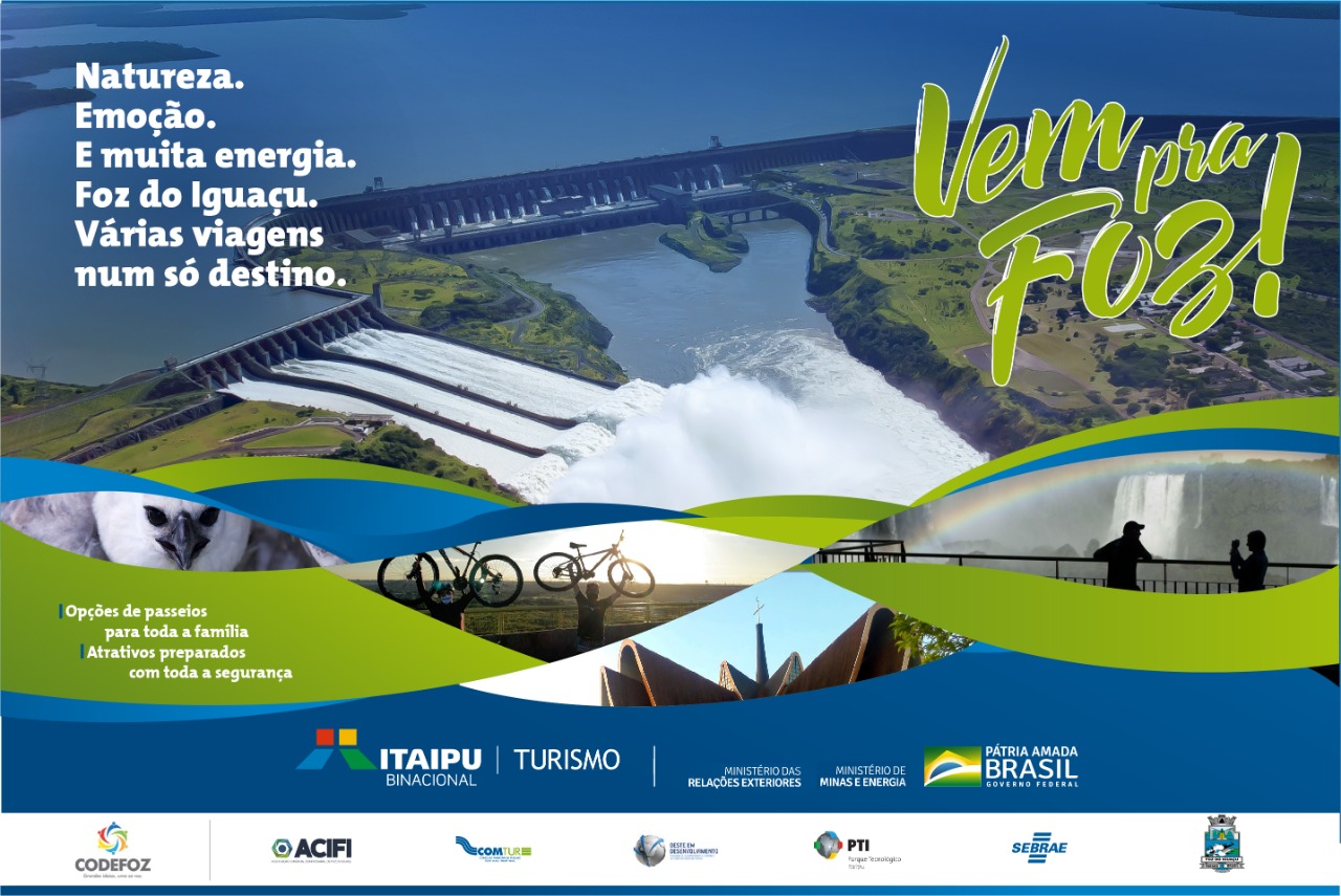 Campanha Vem pra Foz!, lançada pela Itaipu, ajudou a impulsiona o movimento do turístico da região.